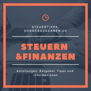 Steuertipps Sonderausgaben Steuern Sparen Mit Tipps Und Anleitungen